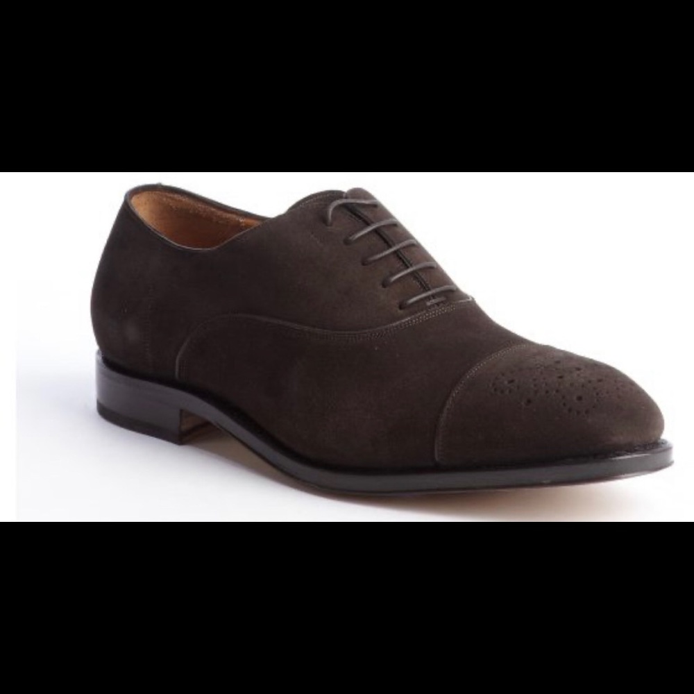 Salvatore Ferragamo Dark Brown Suede Oxford